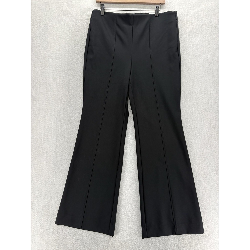Chico's So Slimming 180 Tech Stretch Flare Dress Pants Womens 2 Black Ponte NWT
